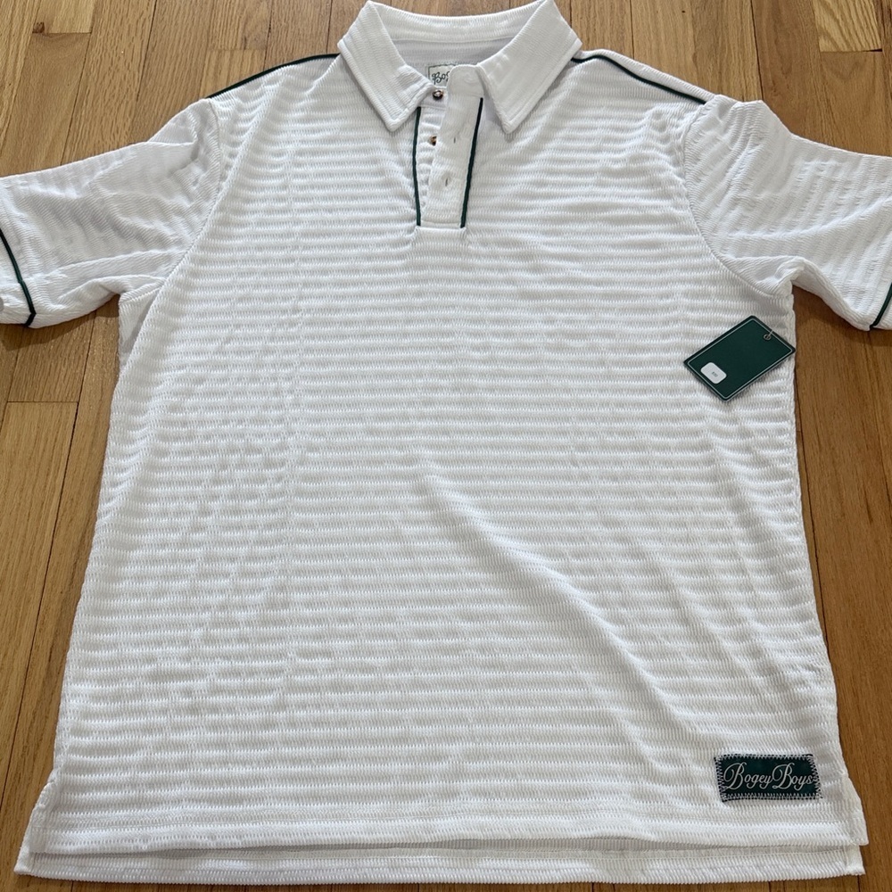NWT Bogey Boys Knit Polo Sz M